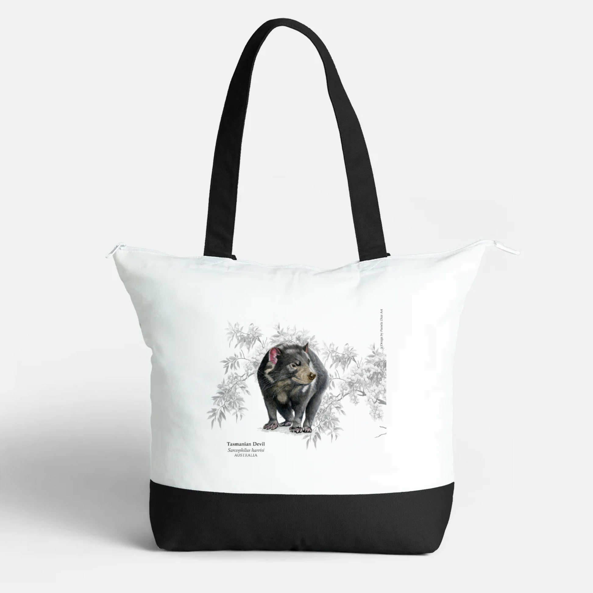 Large Zip Cotton Tote Bag