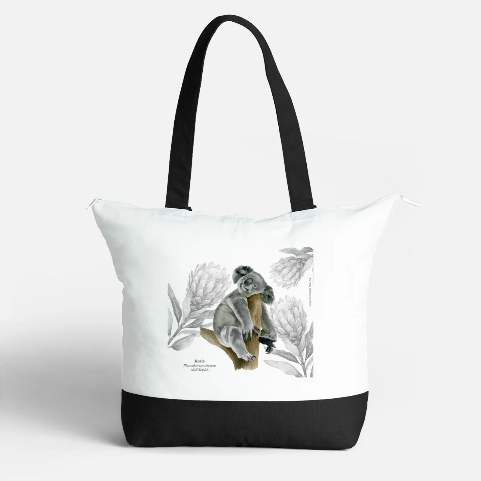 Large Zip Cotton Tote Bag